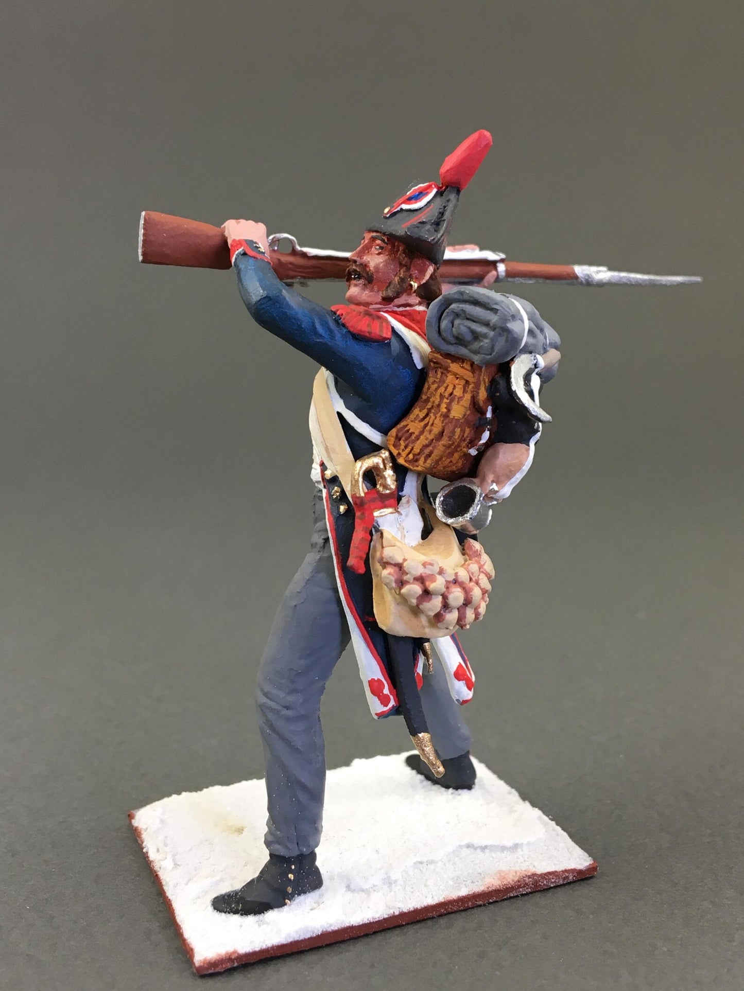 "Napoleonic French Infantry Marching 1/30 Metal Soldier"