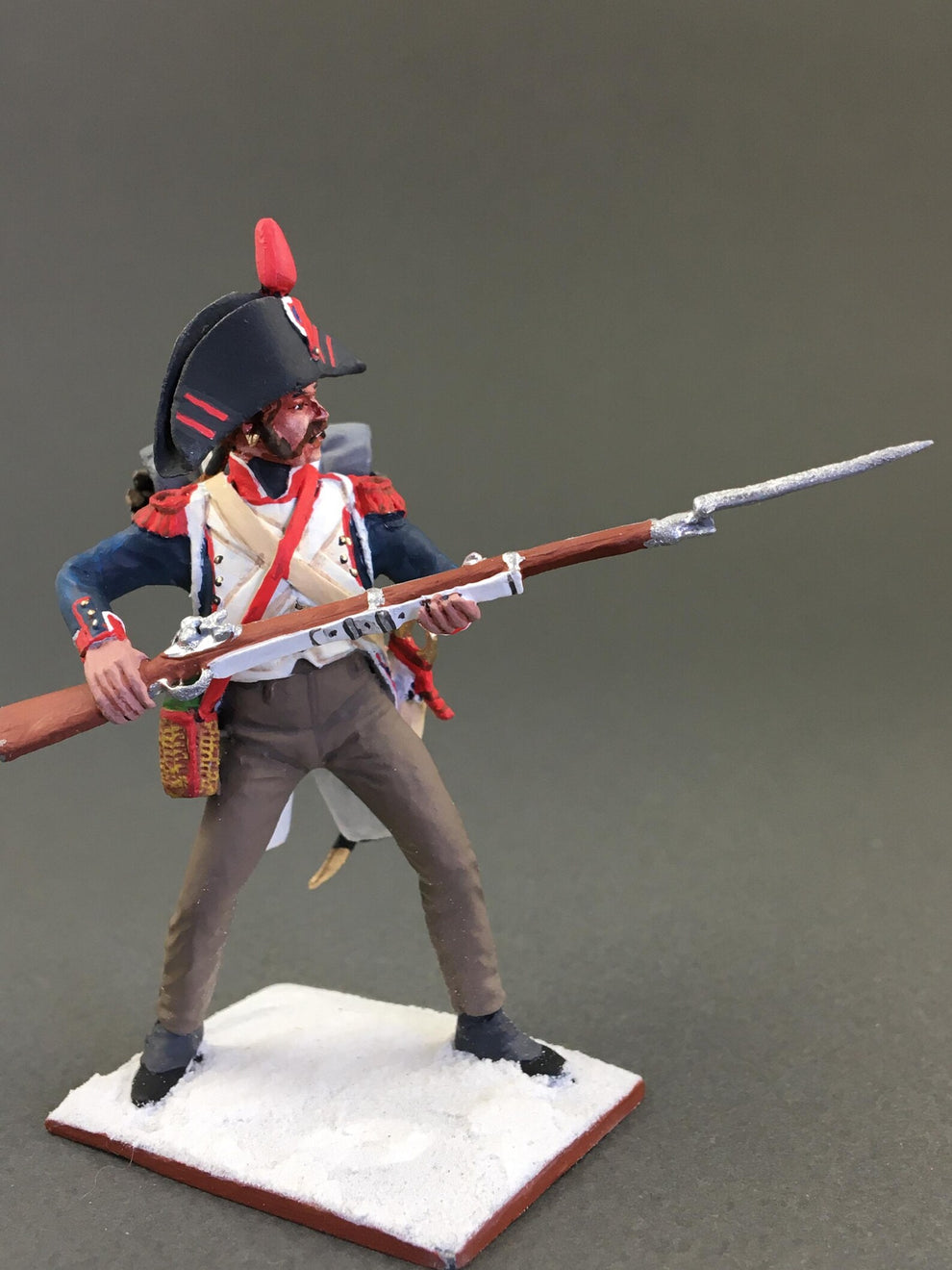 "Napoleonic French Infantry Marching 1/30 Metal Soldier"