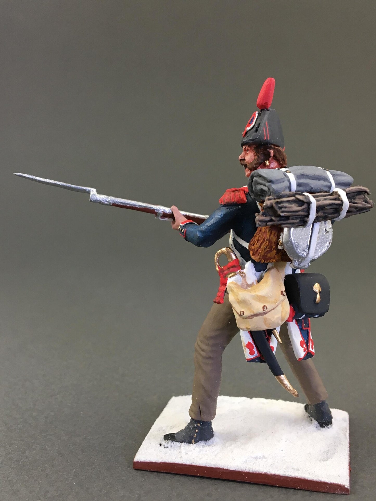 "Napoleonic French Infantry Marching 1/30 Metal Soldier"