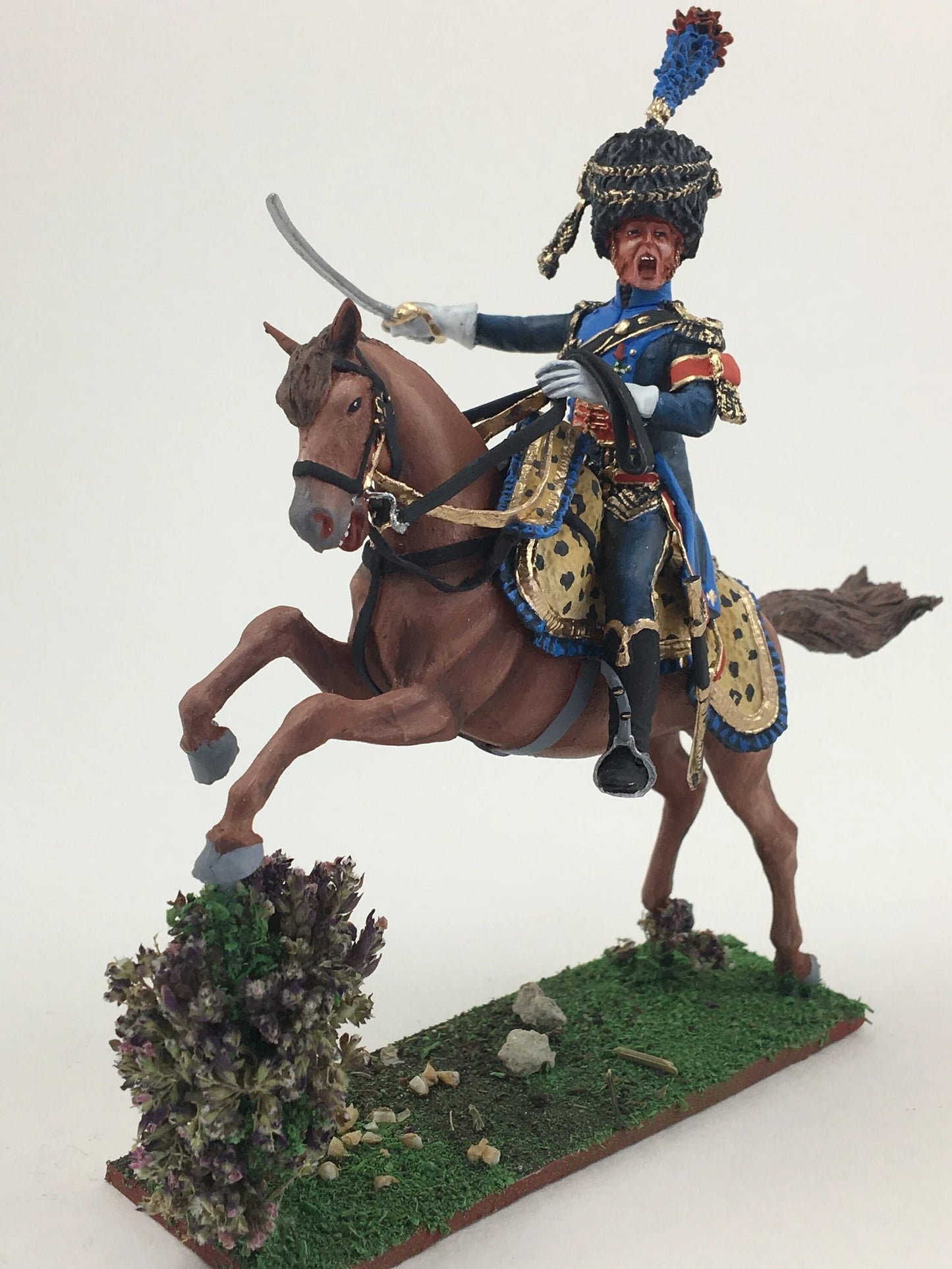 Napoleonic French Mounted Staff Tin Soldier Miniature