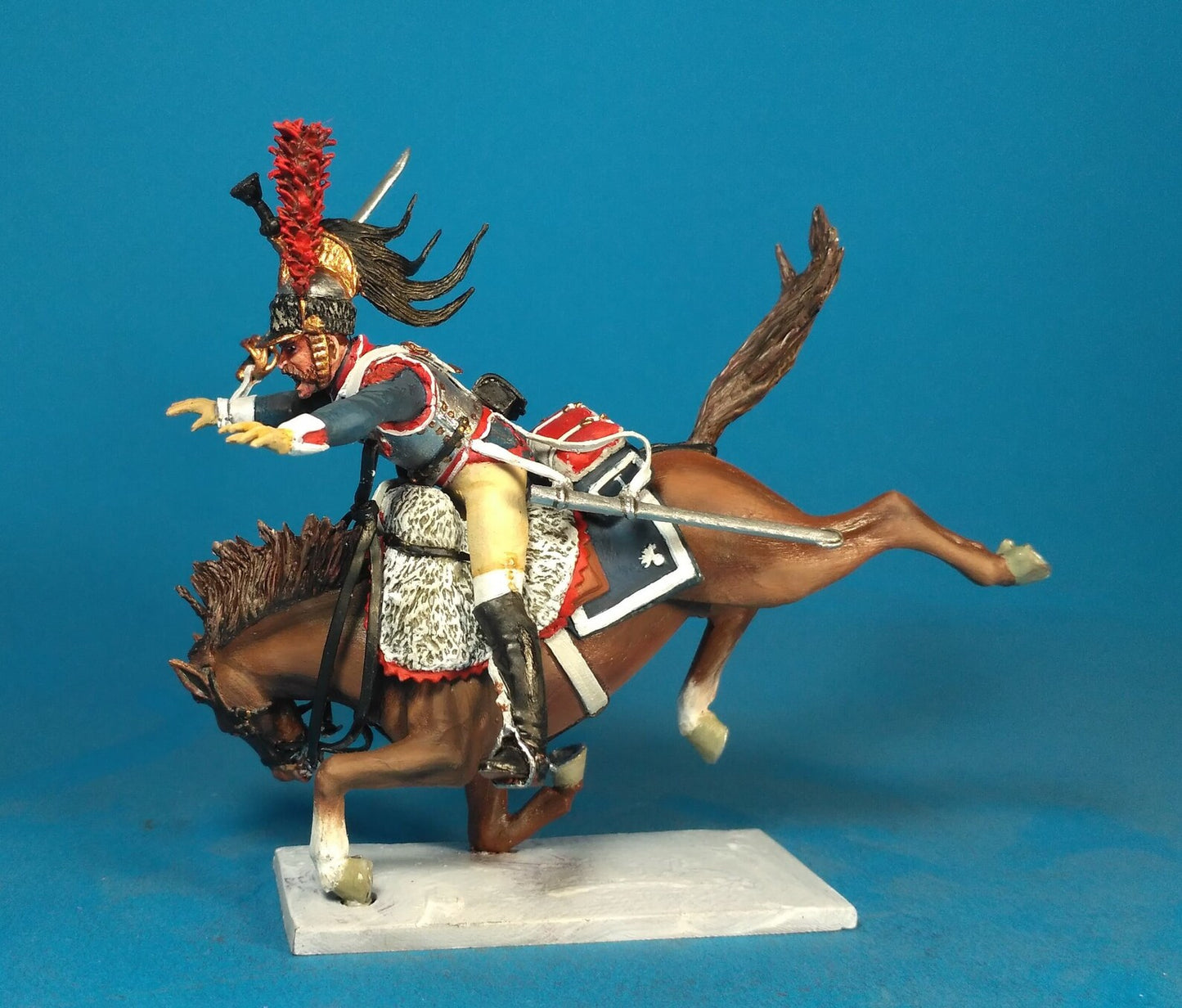 French Cuirassier Napoleonic Tin Soldier Horse Figurine