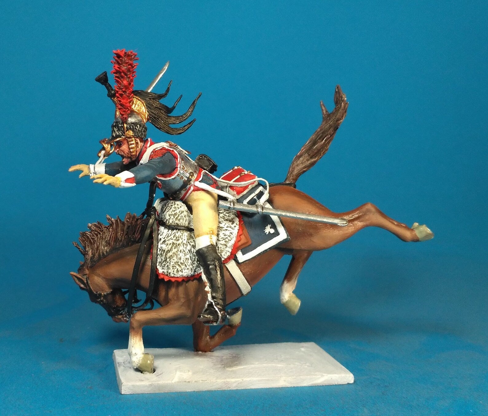 French Cuirassier Napoleonic Tin Soldier Horse Figurine