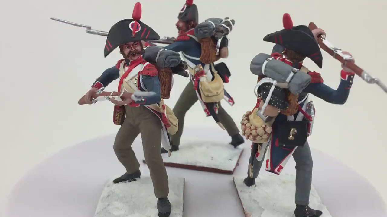 "Napoleonic French Infantry Marching 1/30 Metal Soldier"