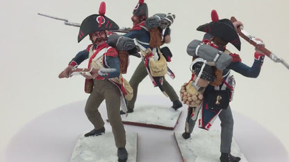 "Napoleonic French Infantry Marching 1/30 Metal Soldier"